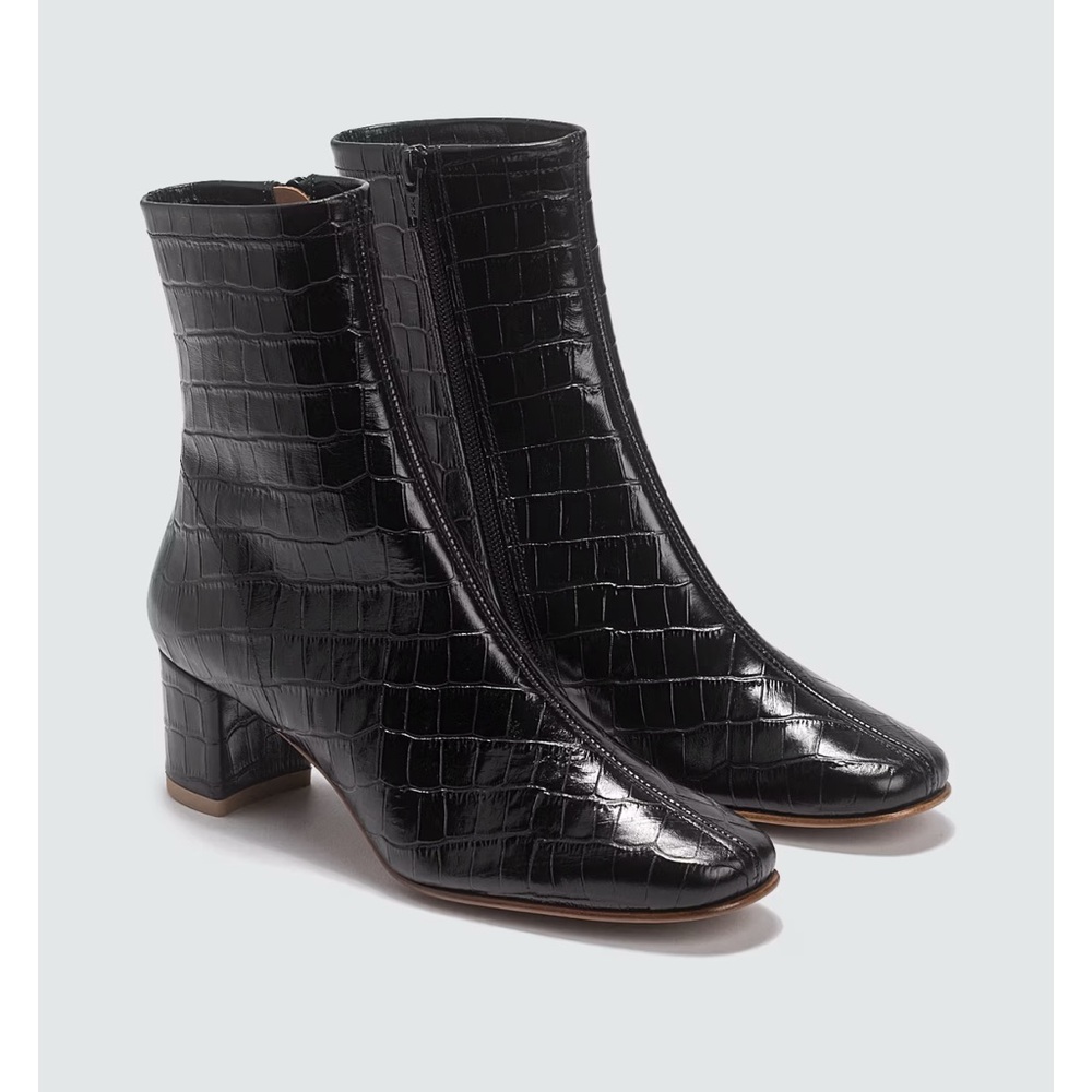 By Far Sofia boots - Croco embossed leather